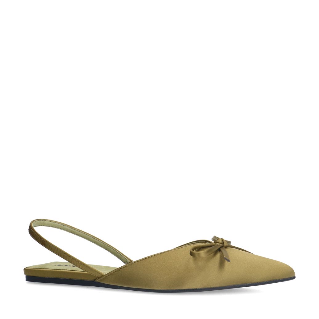 Grüne Slingbacks mit Schleife