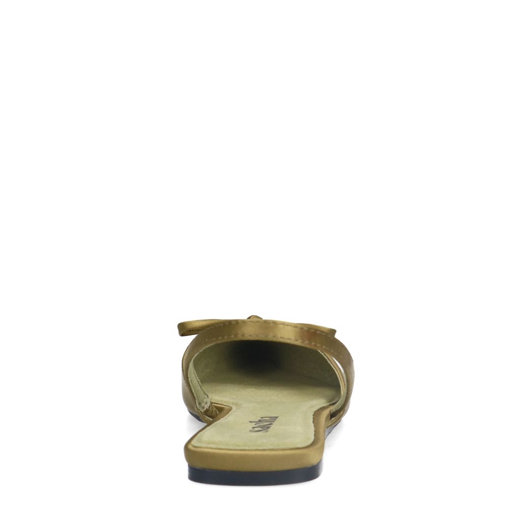 Grüne Slingbacks mit Schleife