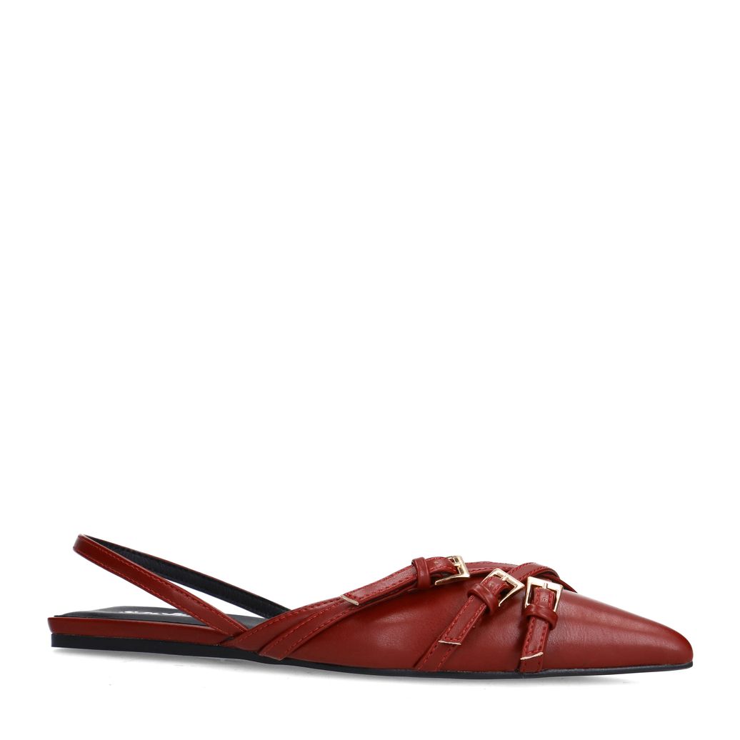 Slingbacks avec boucles - rouge