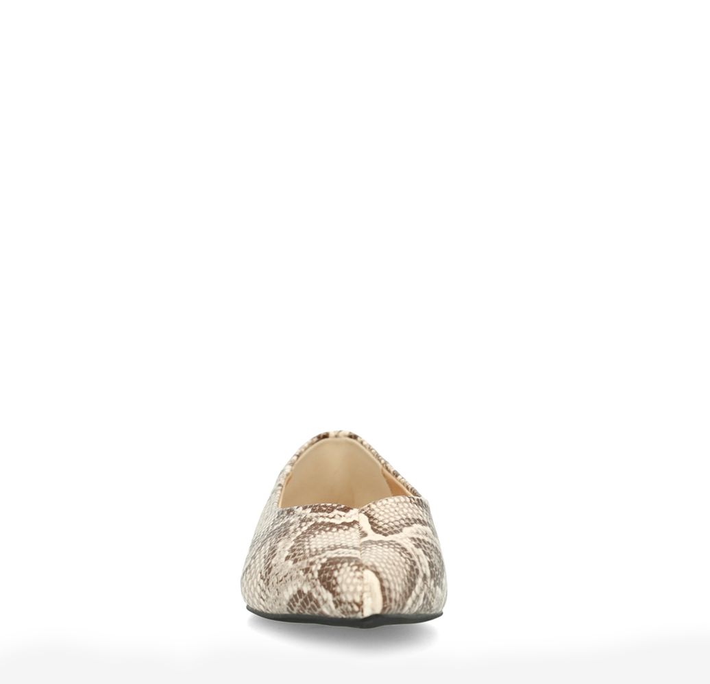 Ballerines avec imprimé serpent - beige
