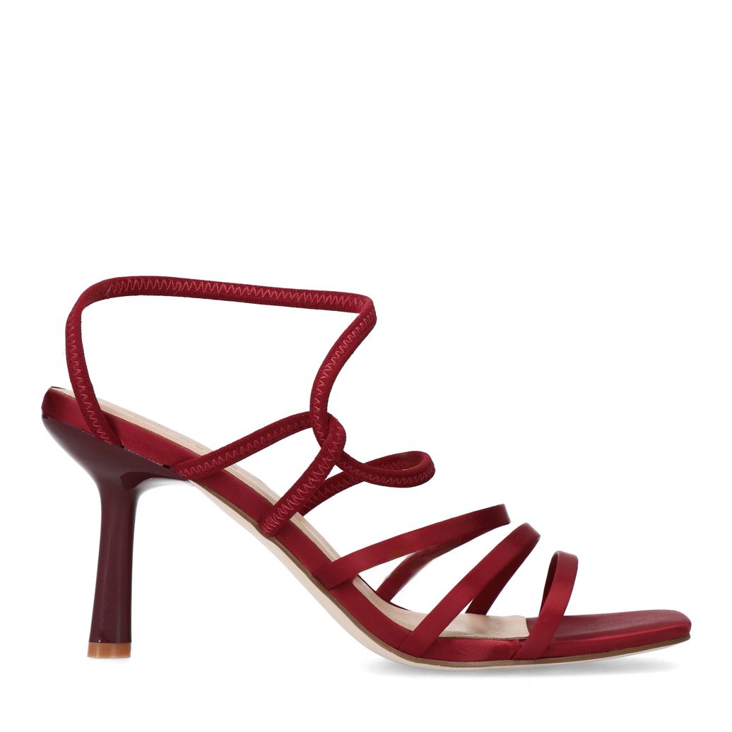 Sandales à talon - rouge
