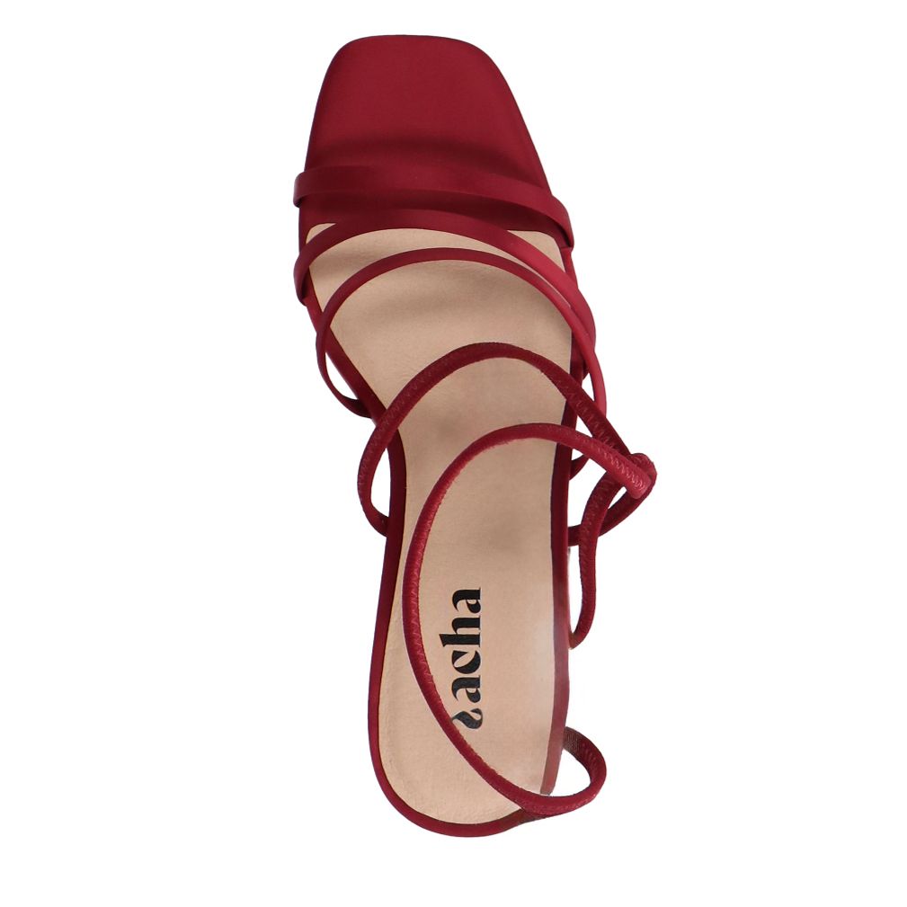Sandales à talon - rouge