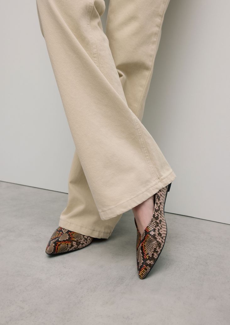 Ballerines avec imprimé serpent