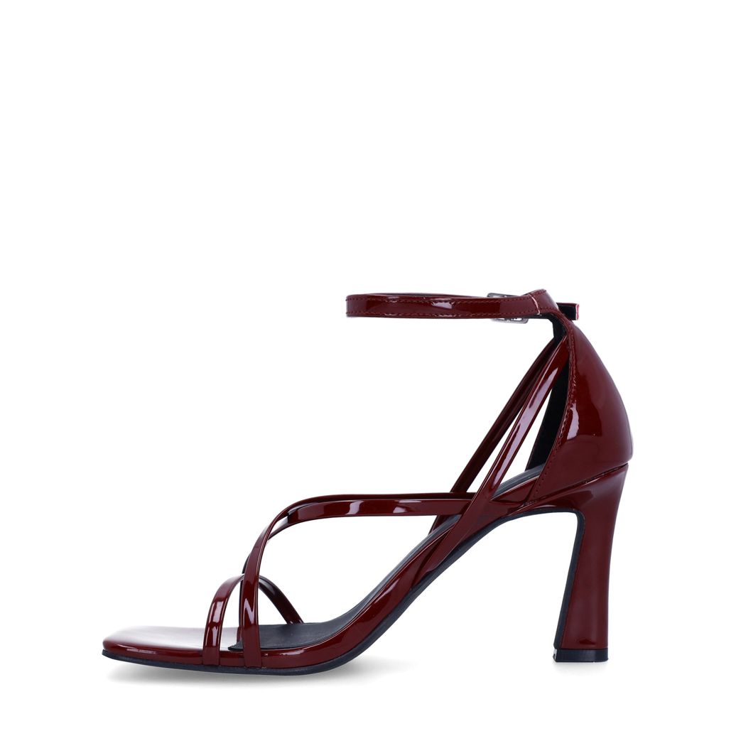 Bordeaux sandalen met hak
