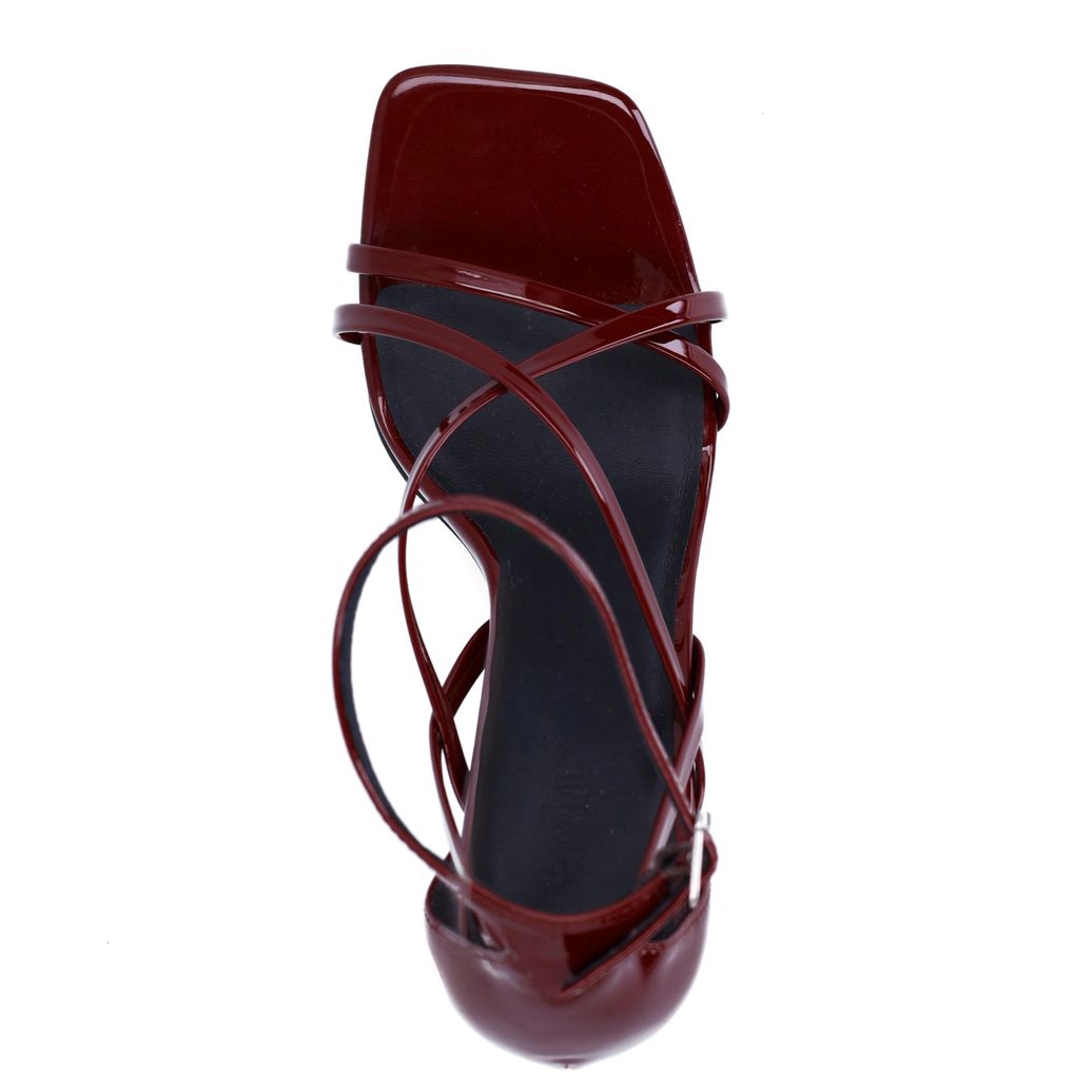 Bordeaux sandalen met hak