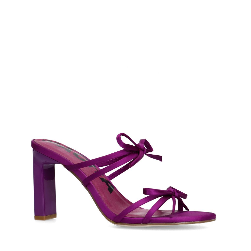 Sandales à talon avec nœuds - violet
