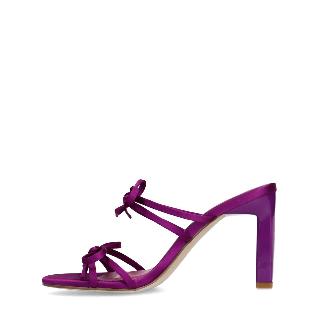 Sandales à talon avec nœuds - violet