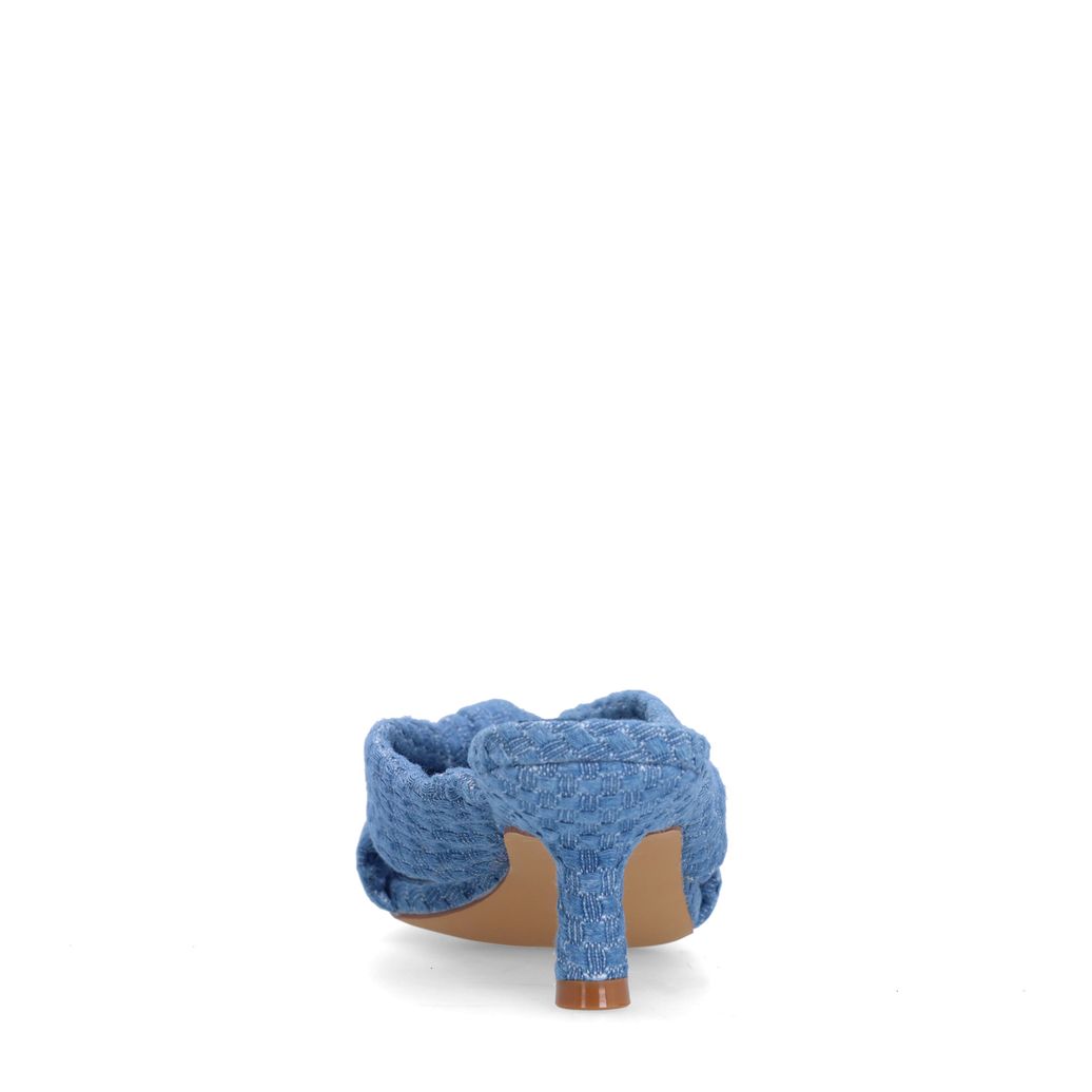 Mules avec nœud - bleu