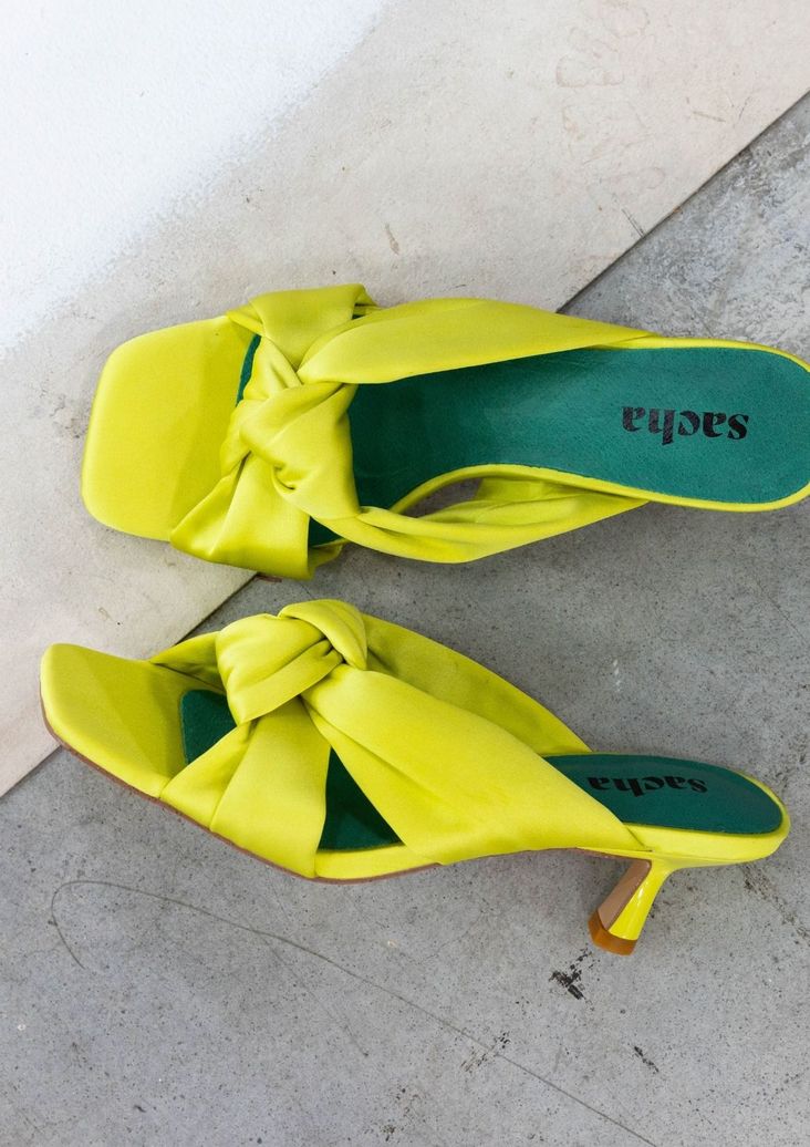Mules avec nœud - jaune