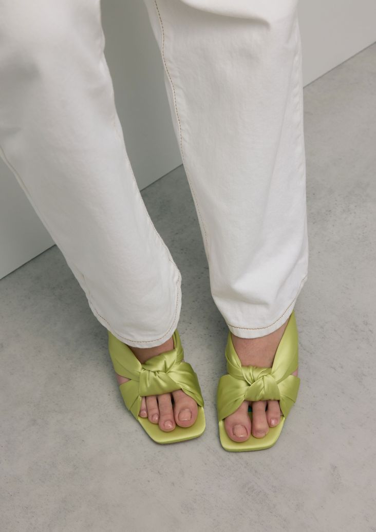 Mules avec nœud - jaune