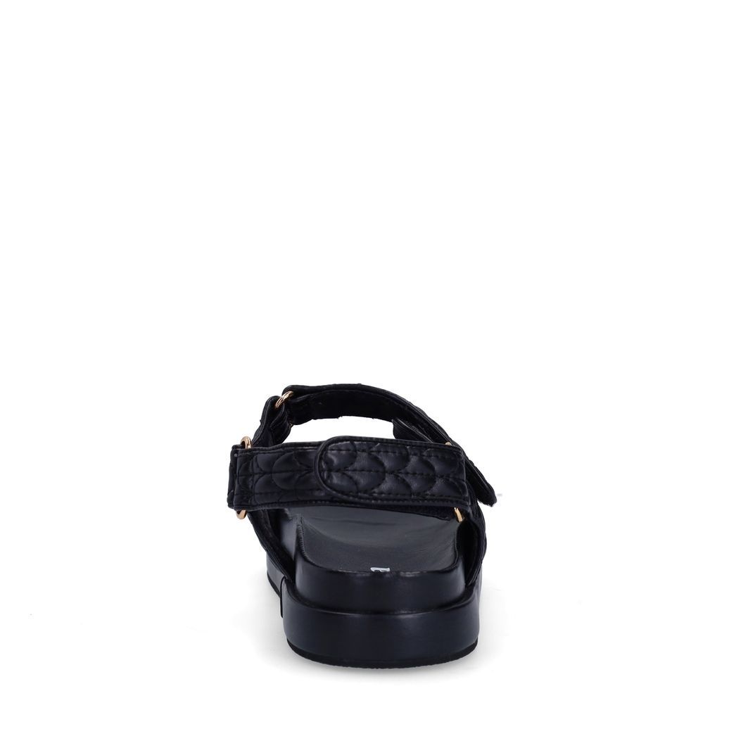 Zwarte sandalen met goudkleurige studs