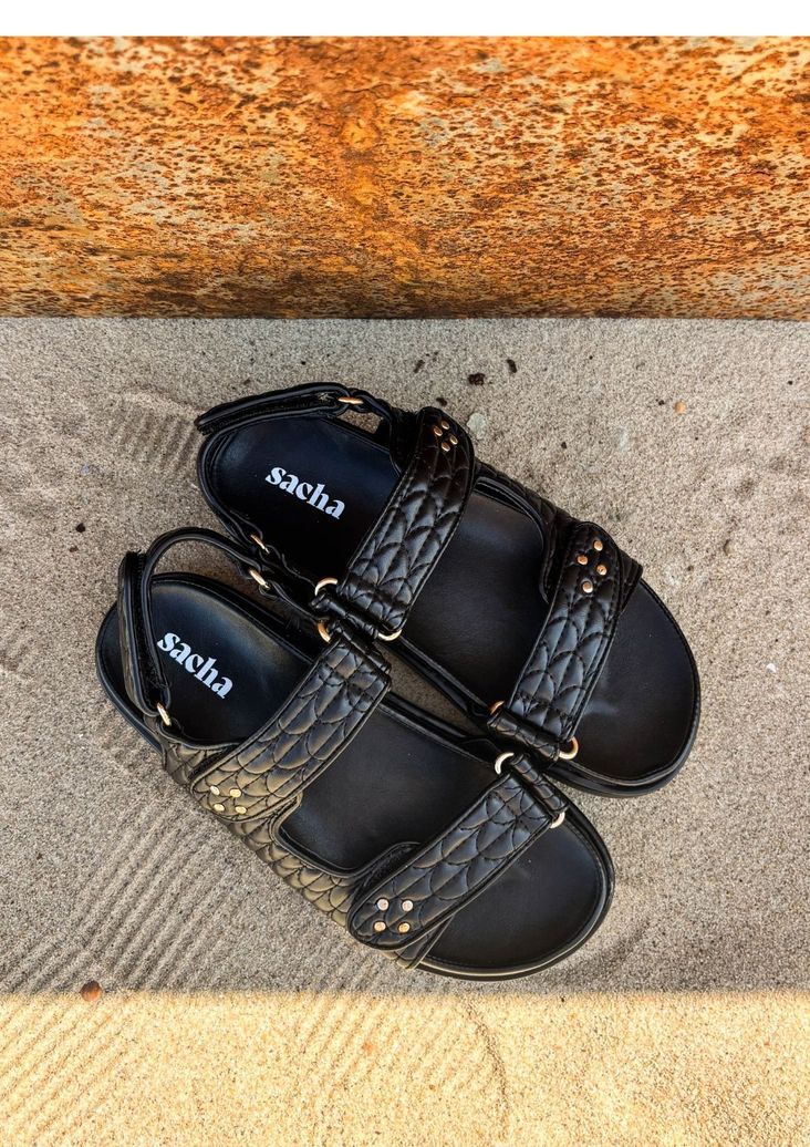 Sandales avec clous - noir