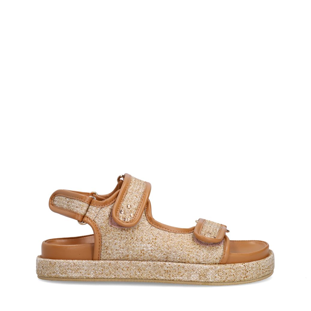 Sandales en raphia - beige