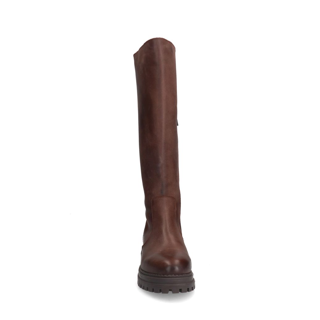 Bottes hautes en cuir - marron