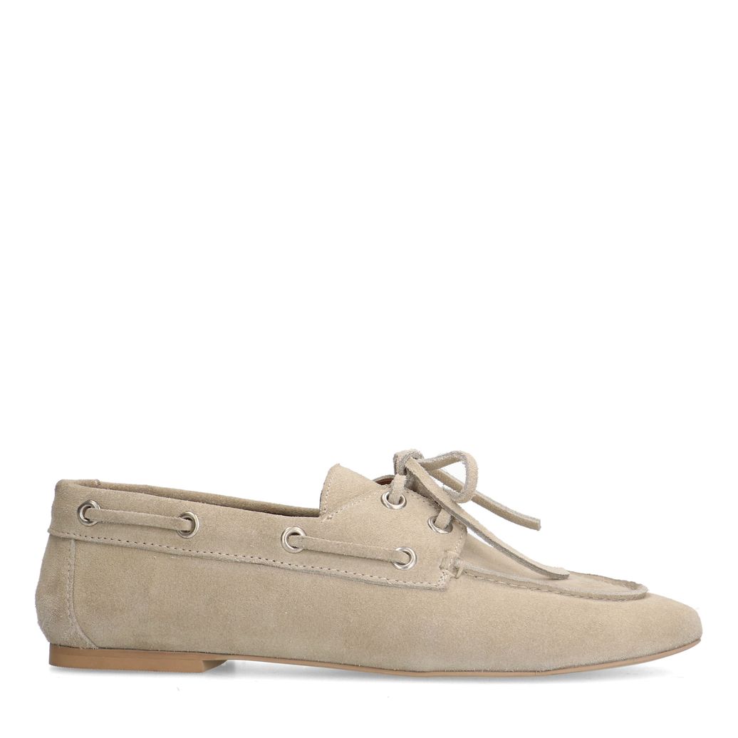 Chaussures bateau en daim - taupe