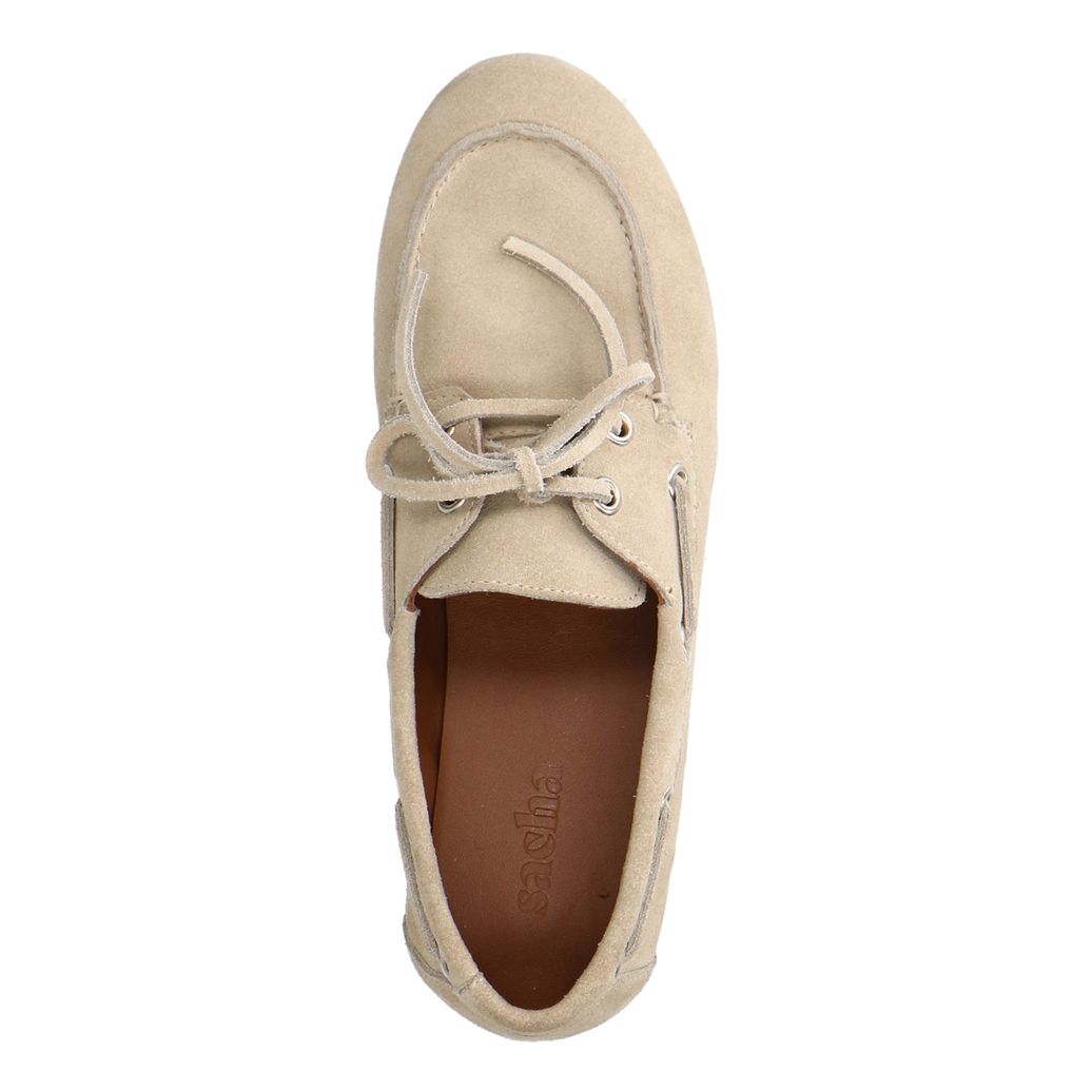 Chaussures bateau en daim - taupe