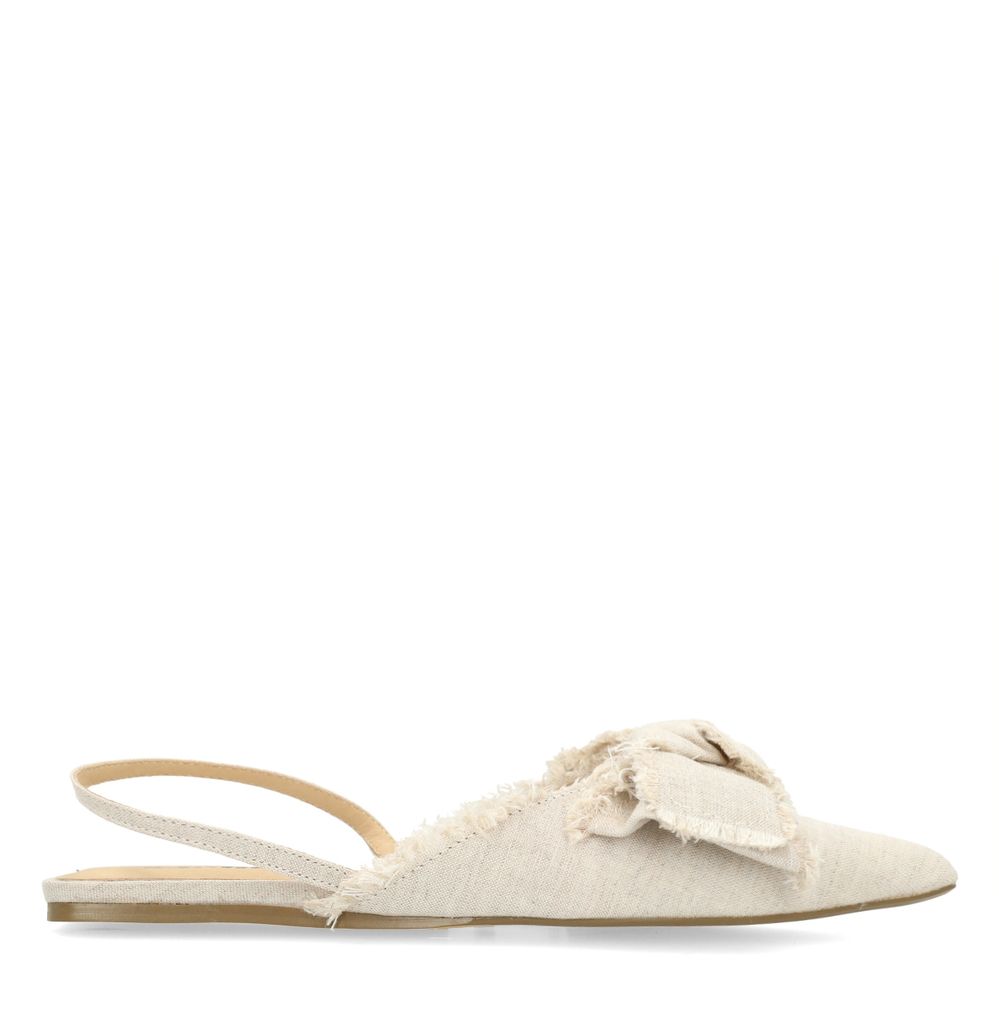 Slingbacks avec nœud - beige