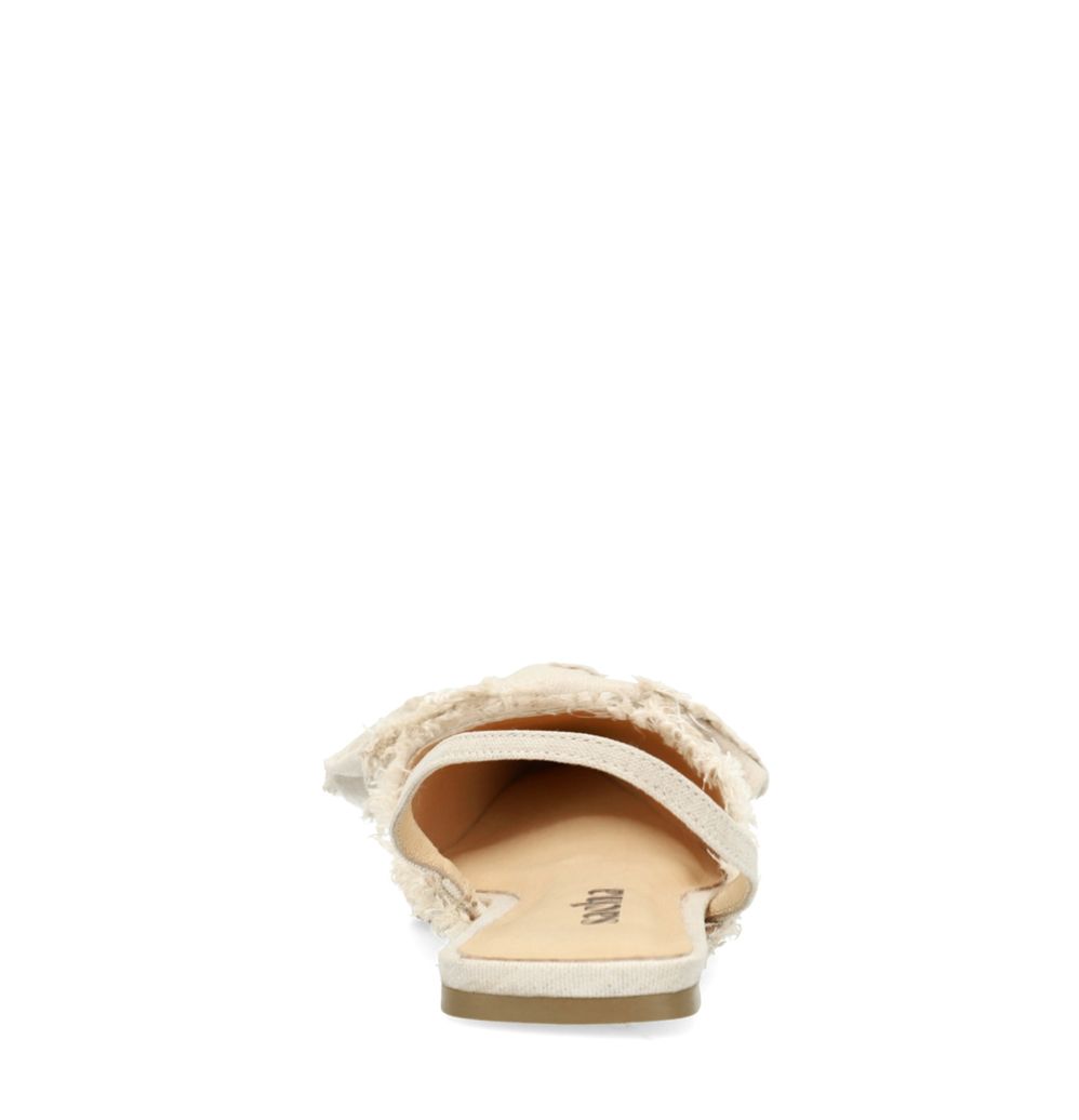 Beigefarbene Slingbacks mit Schleife