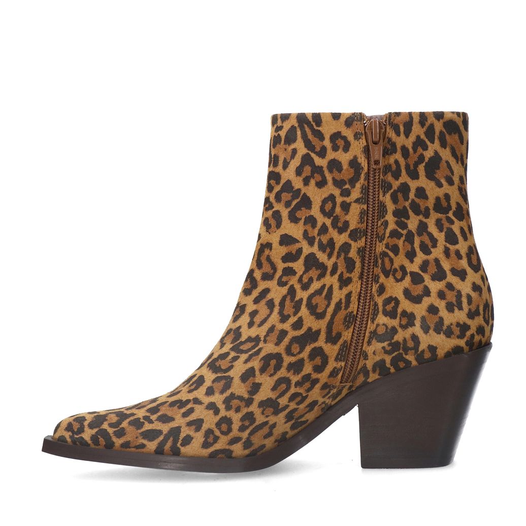 Bottines léopard à talon