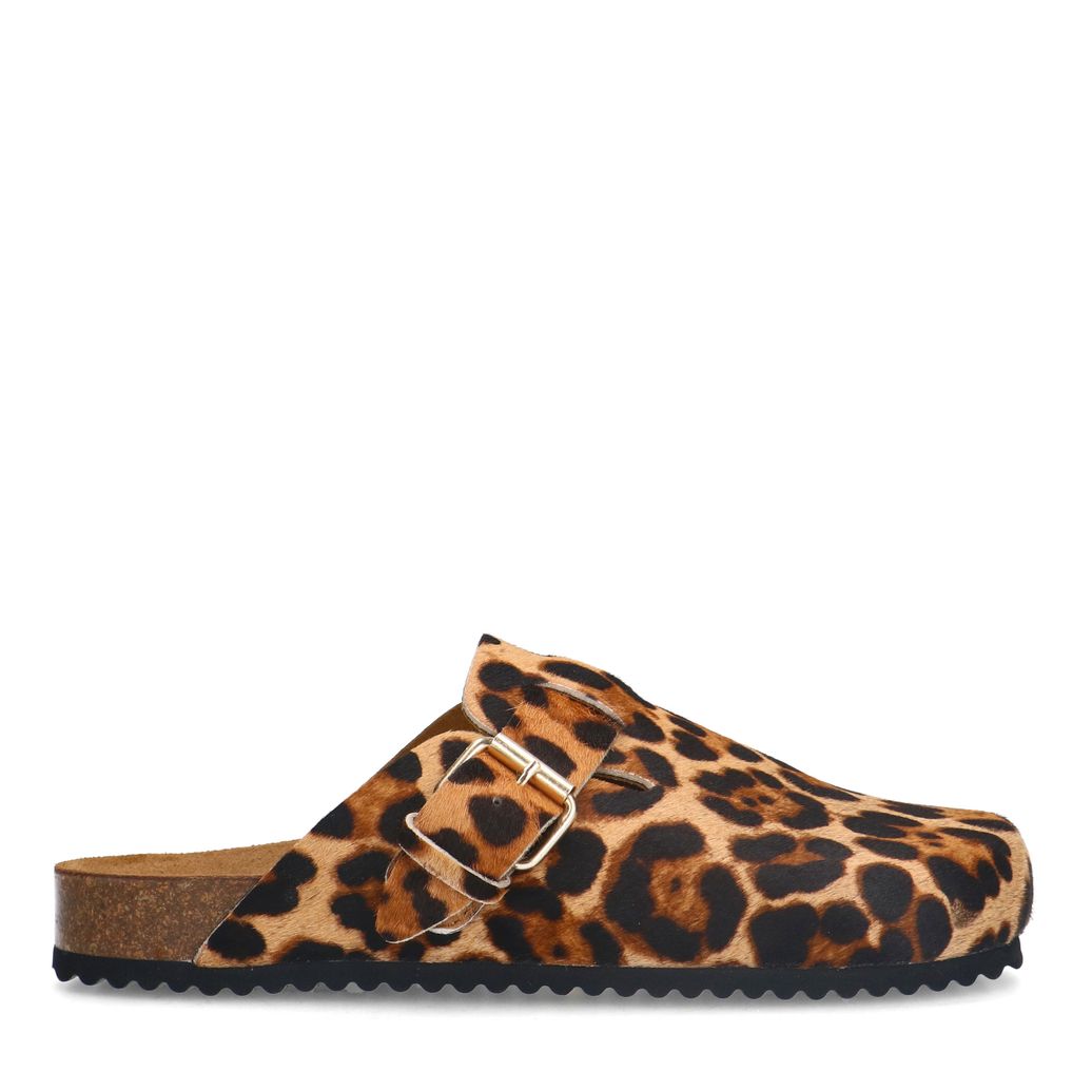 Sabots leopard avec boucle