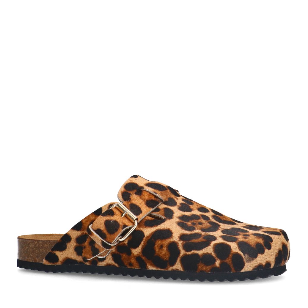 Sabots leopard avec boucle