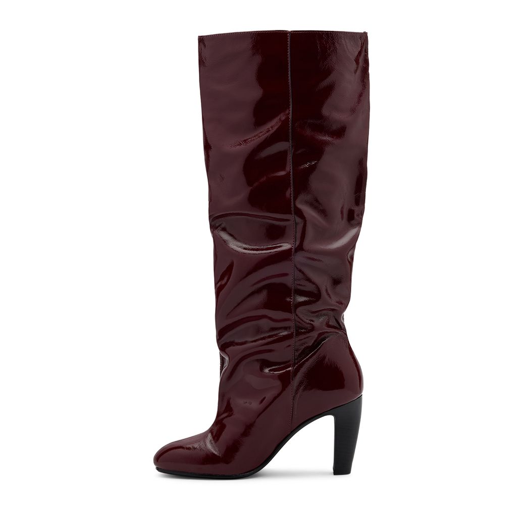 Bottes hautes à talon - bordeaux