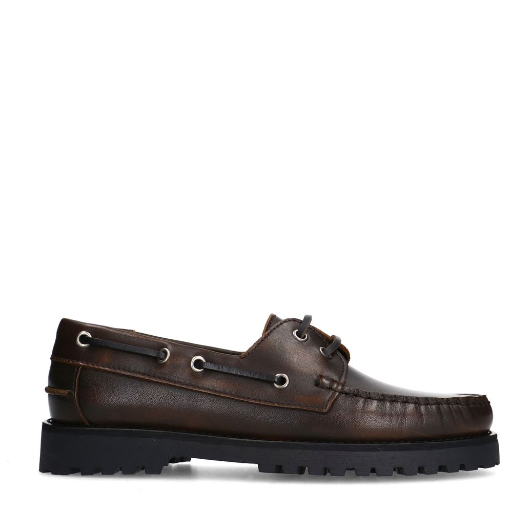 Braune Leder Boat shoes