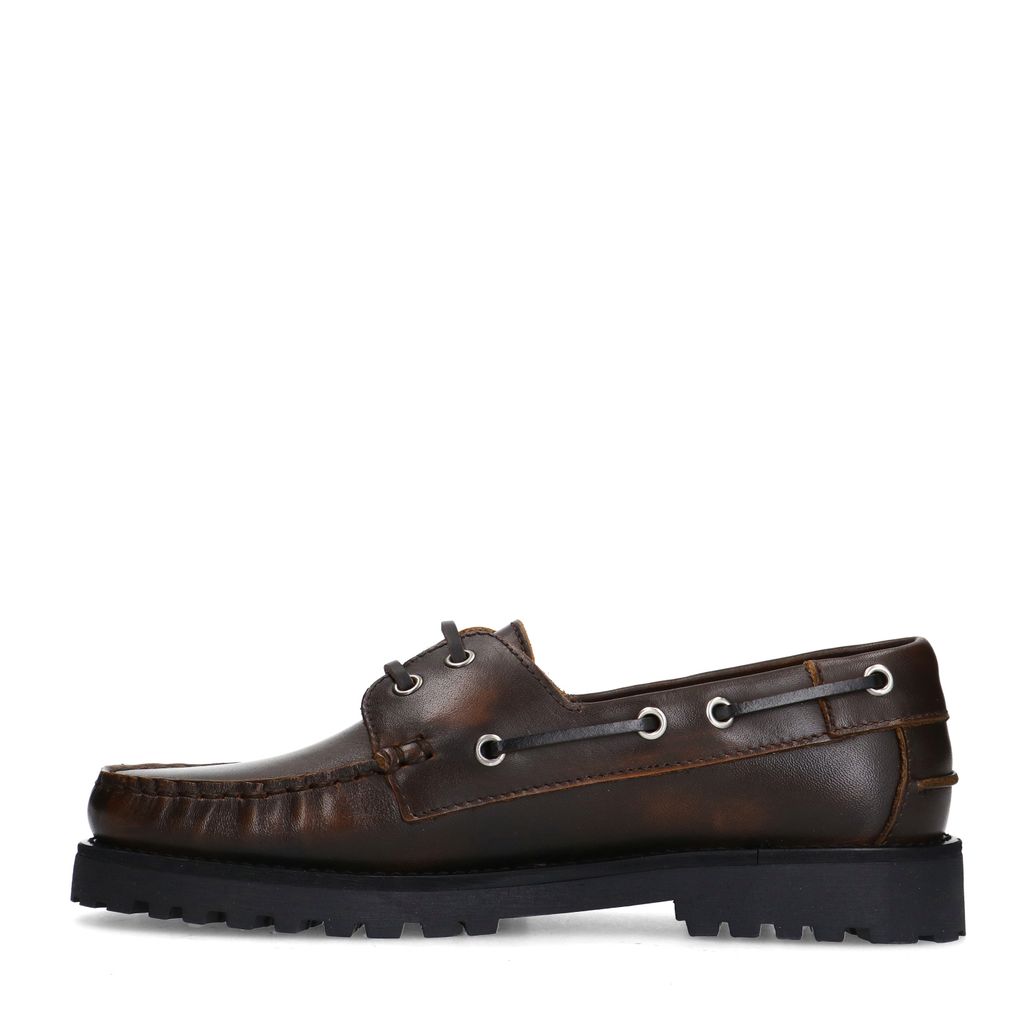 Braune Leder Boat shoes