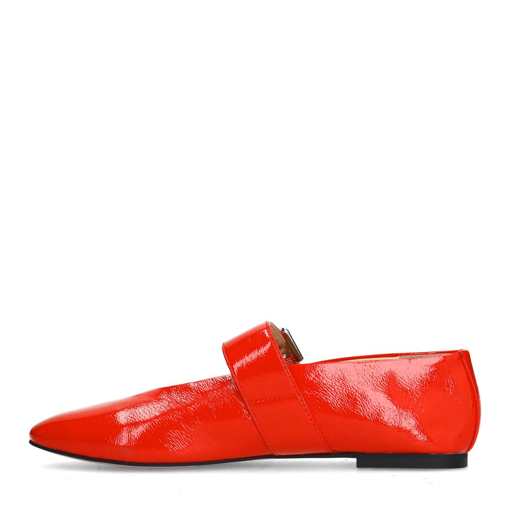 Ballerines vernies avec boucle - rouge