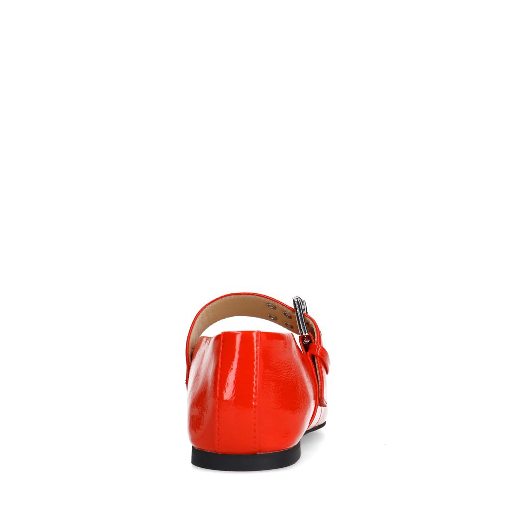 Ballerines vernies avec boucle - rouge