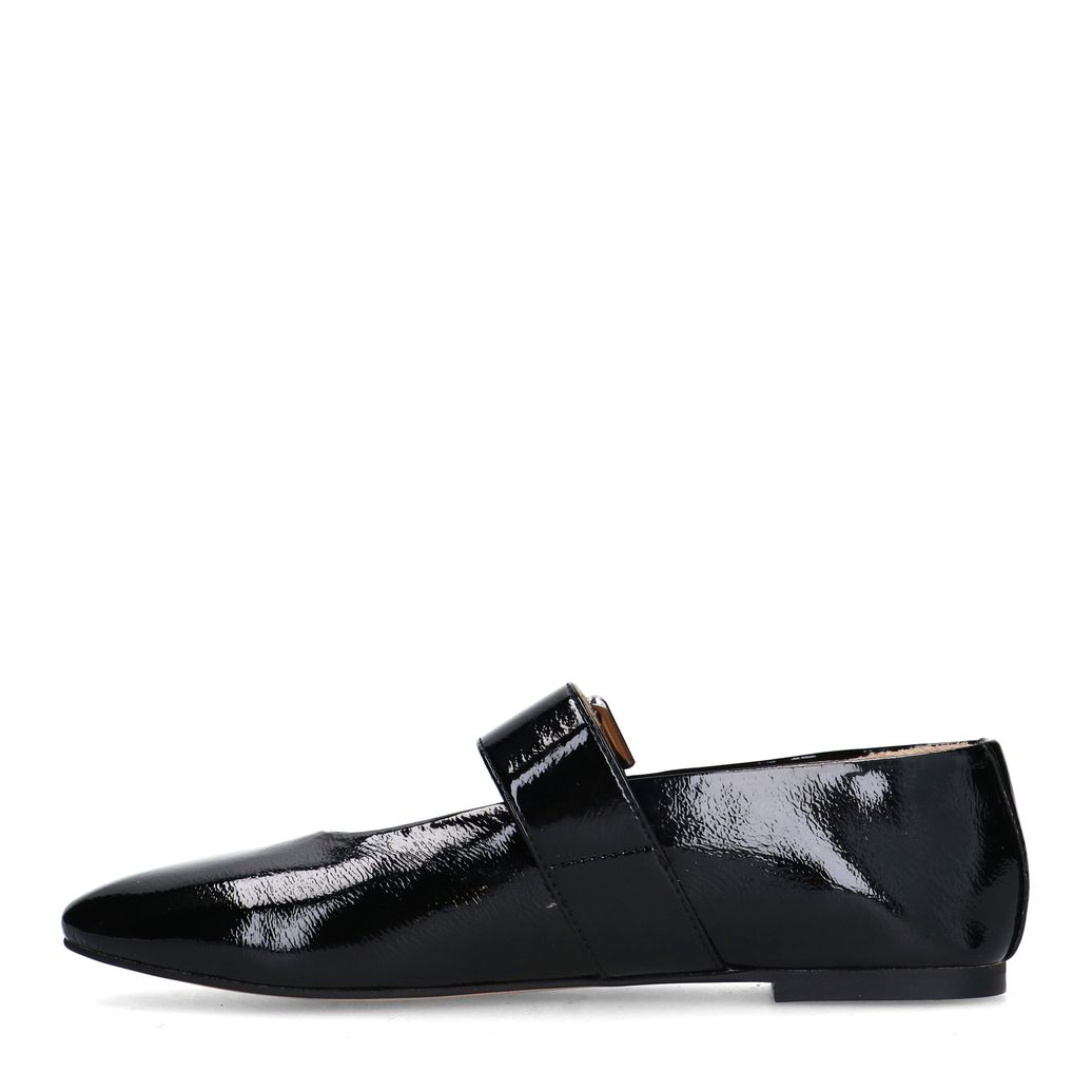 Ballerines vernies avec boucles - noir