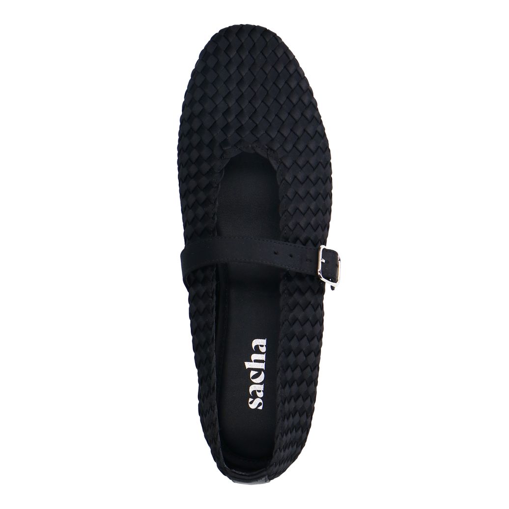 Ballerines tressées - noir
