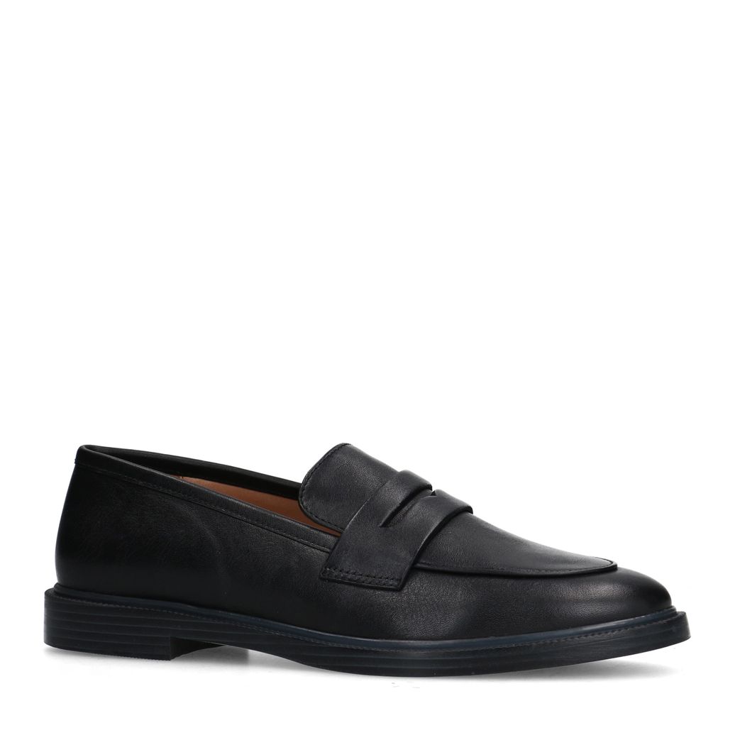 Penny loafers en cuir - noir