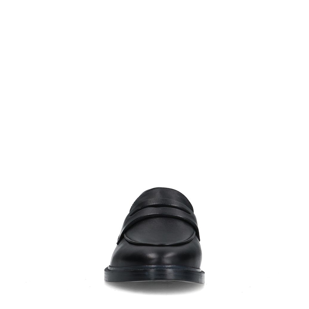 Schwarze Penny Loafer aus Leder