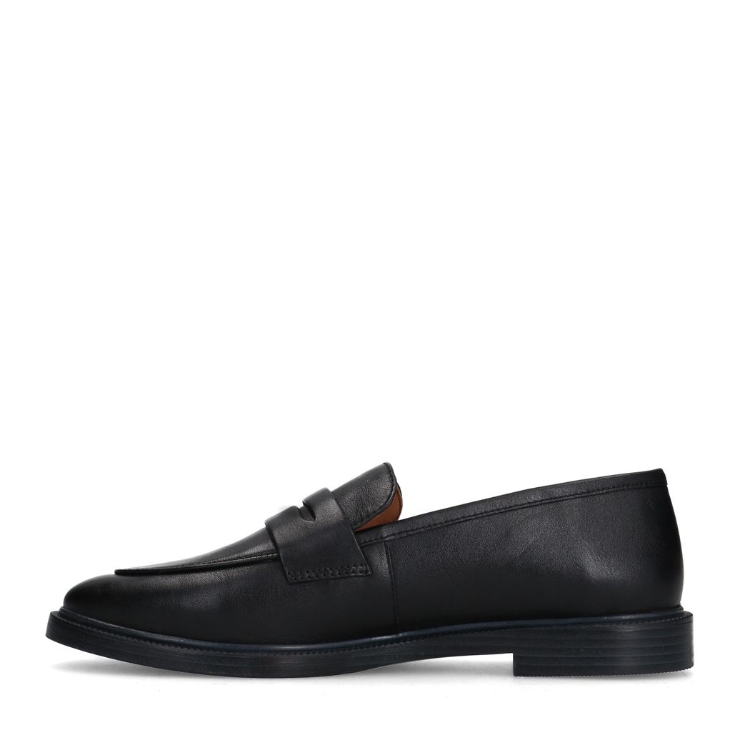 Schwarze Penny Loafer aus Leder