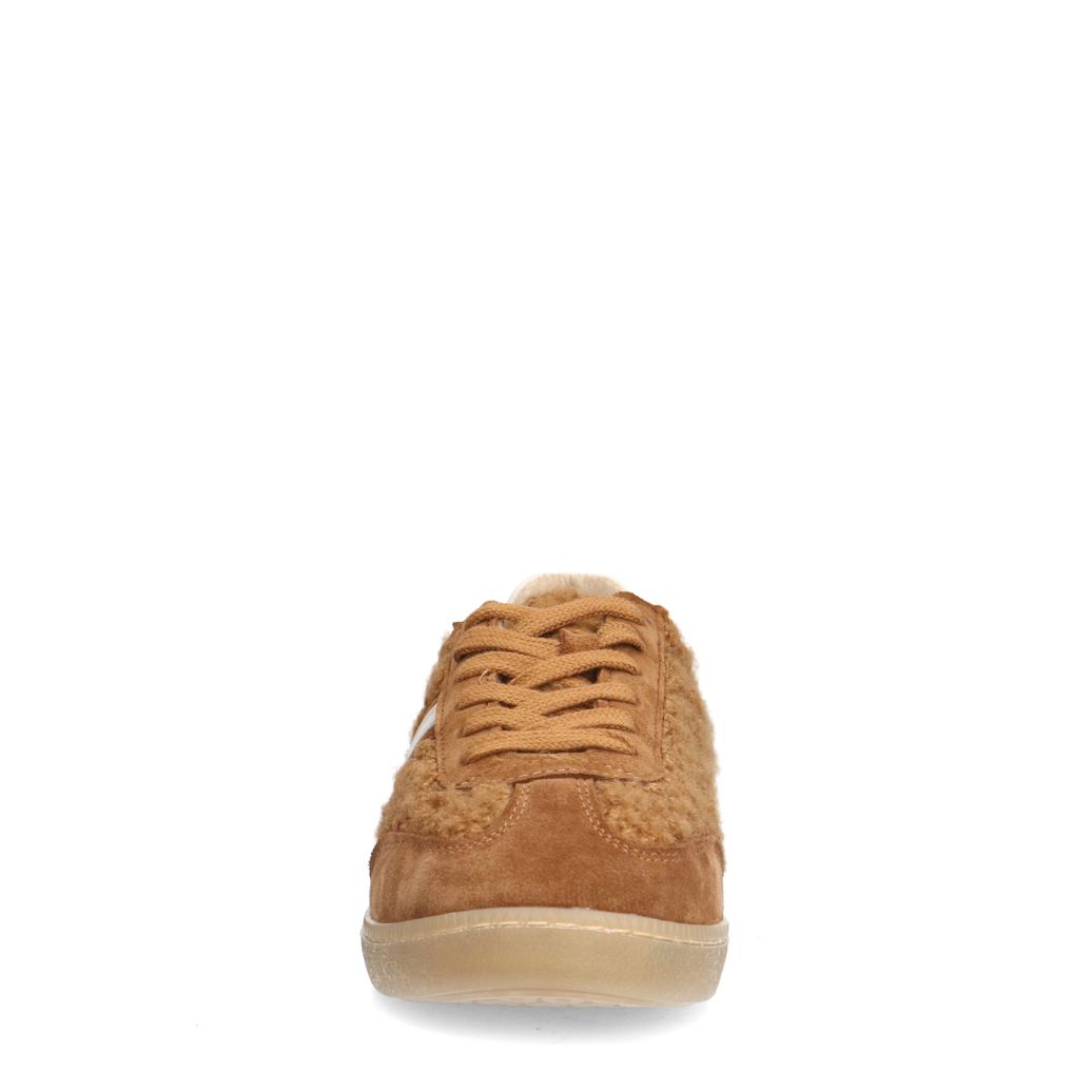 Bruine suède teddy sneakers