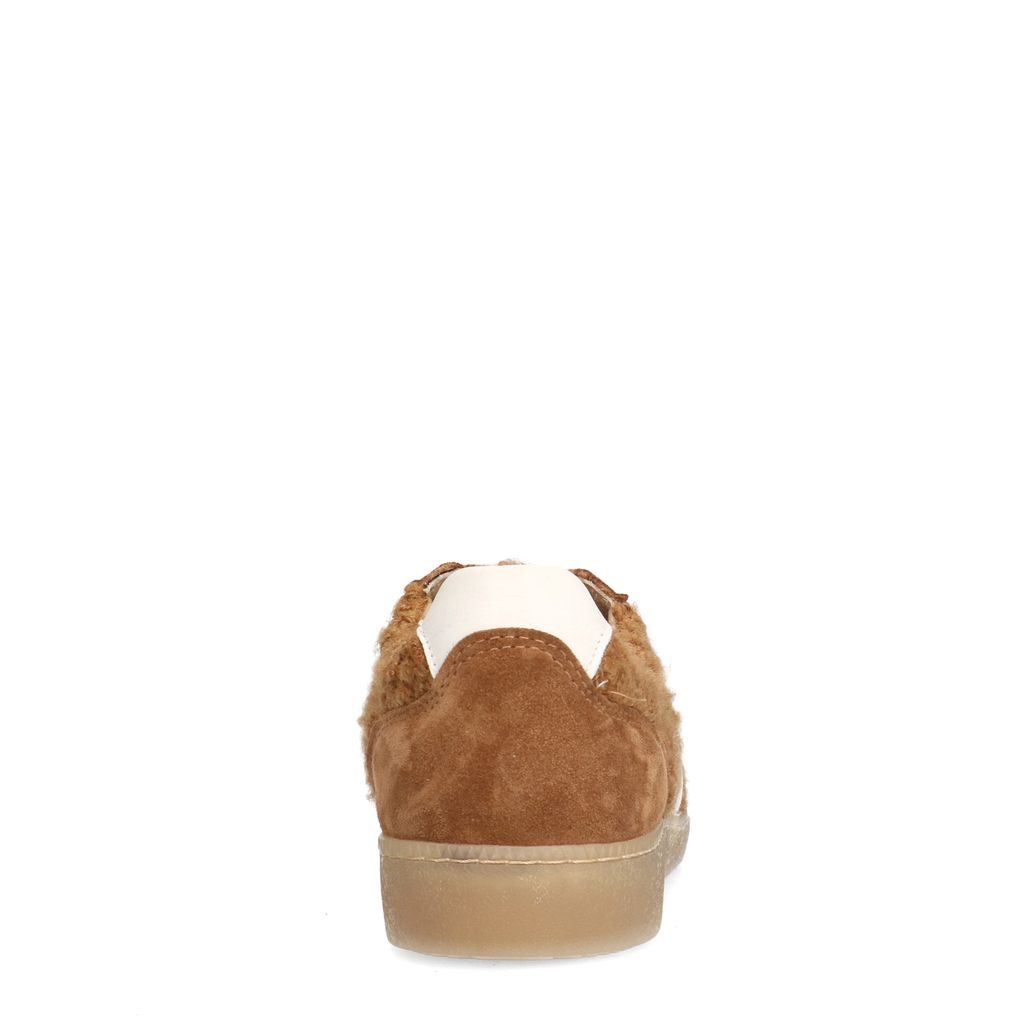 Bruine suède teddy sneakers