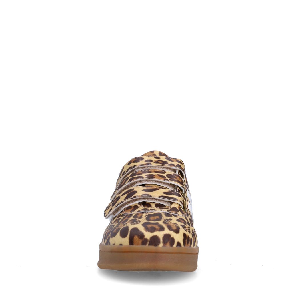 Sneaker mit Leoprint und Klettverschluss