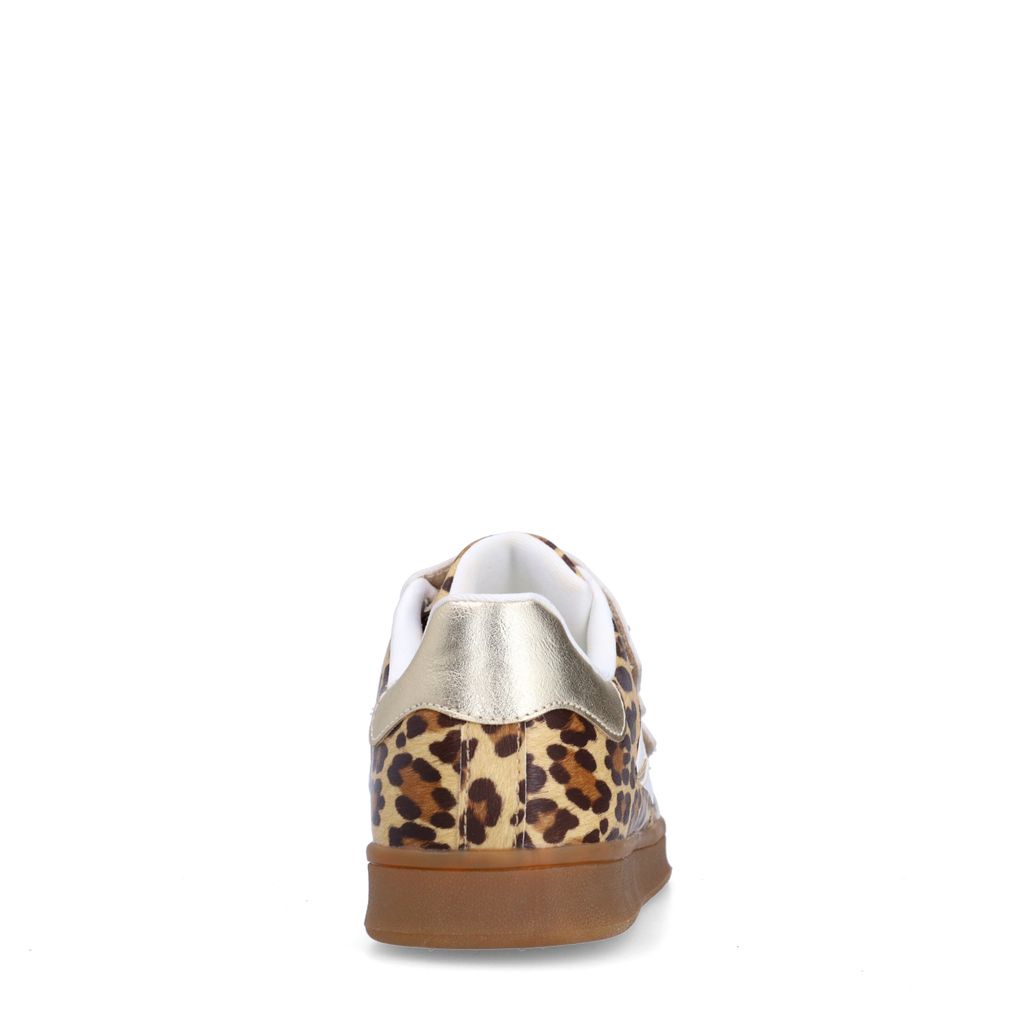 Sneaker mit Leoprint und Klettverschluss