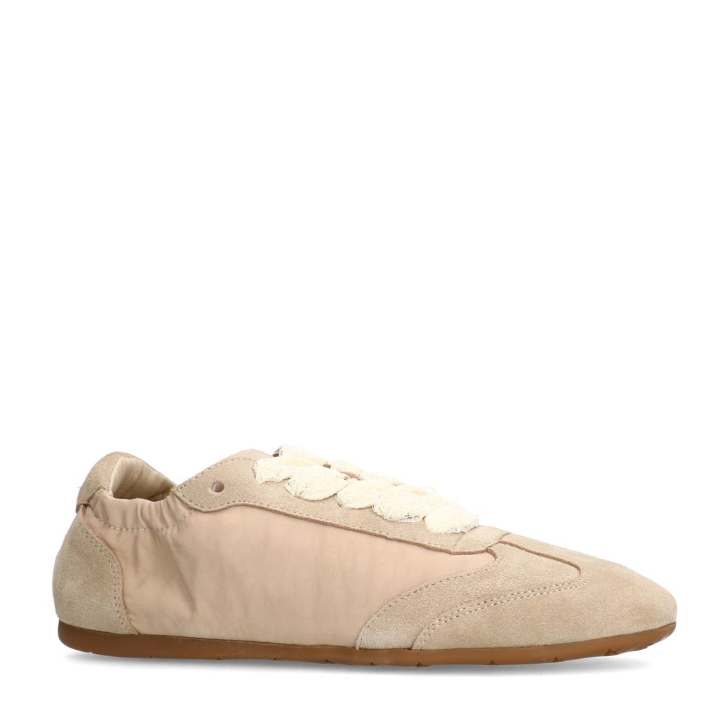 Baskets avec lacets en dentelle - beige