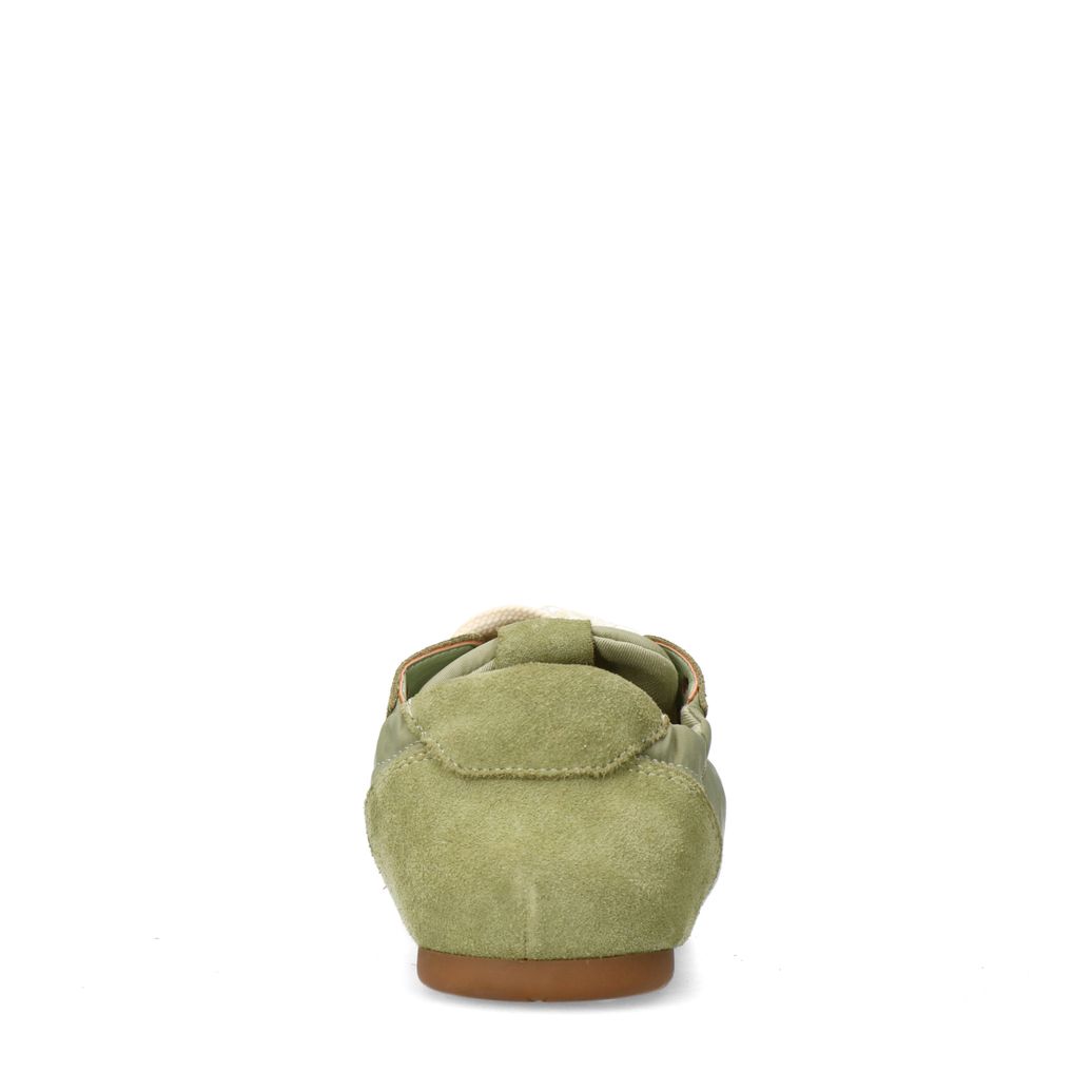 Groene sneakers met kanten veters