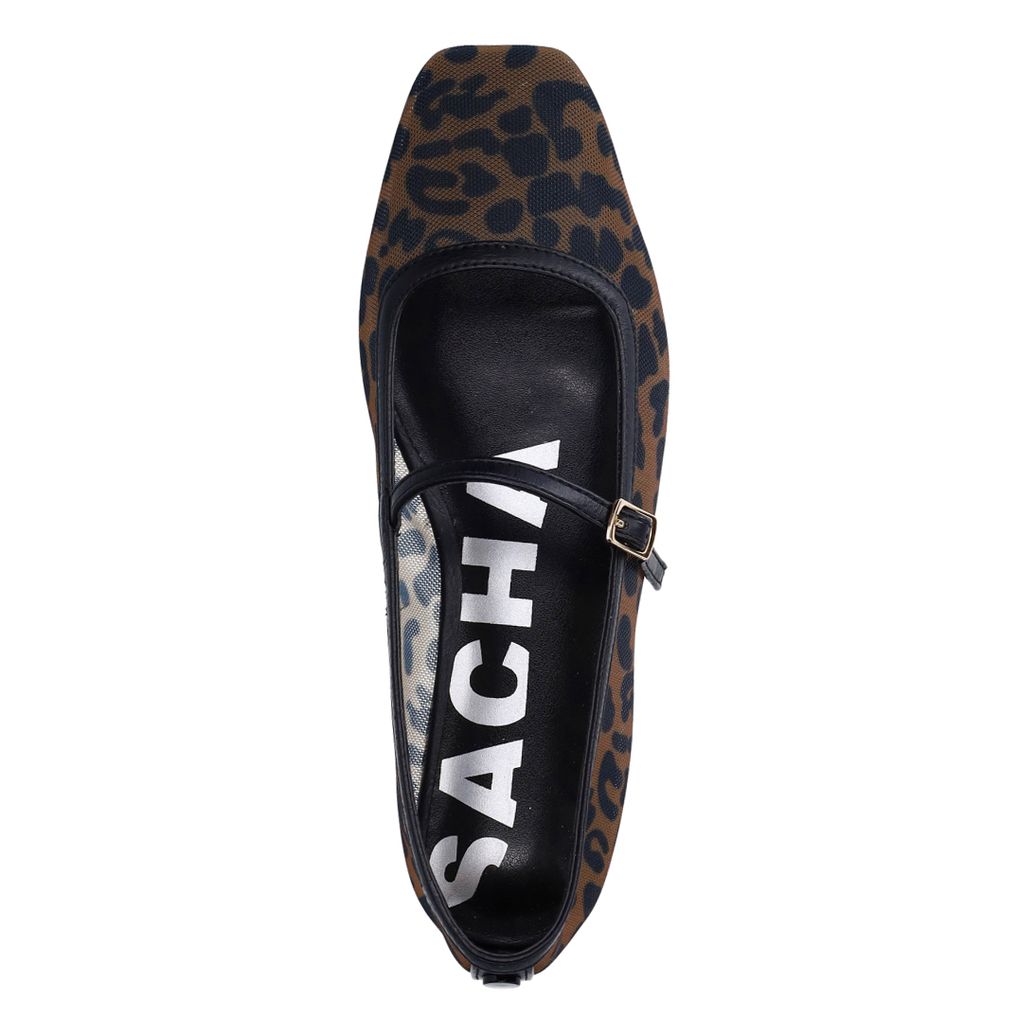 Leopard mesh ballerina's