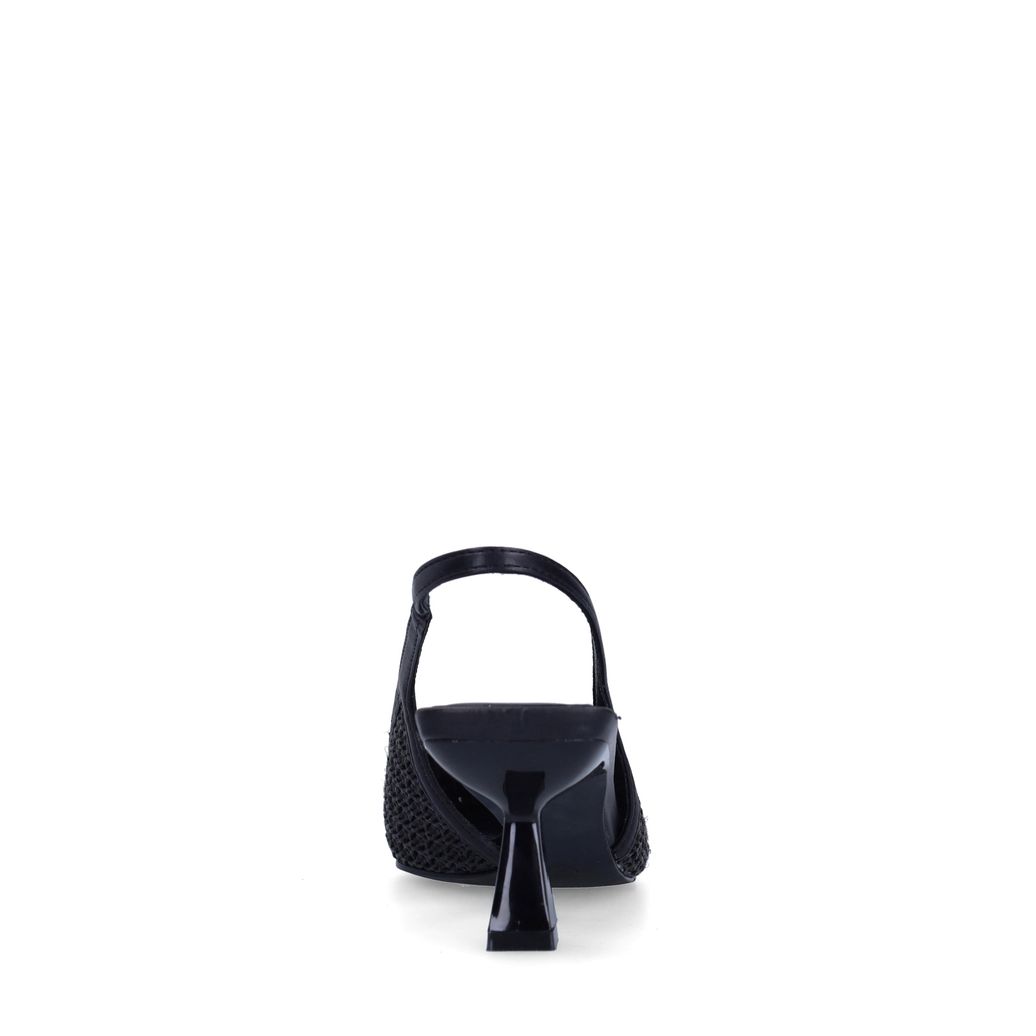 Escarpins slingback tressés - noir