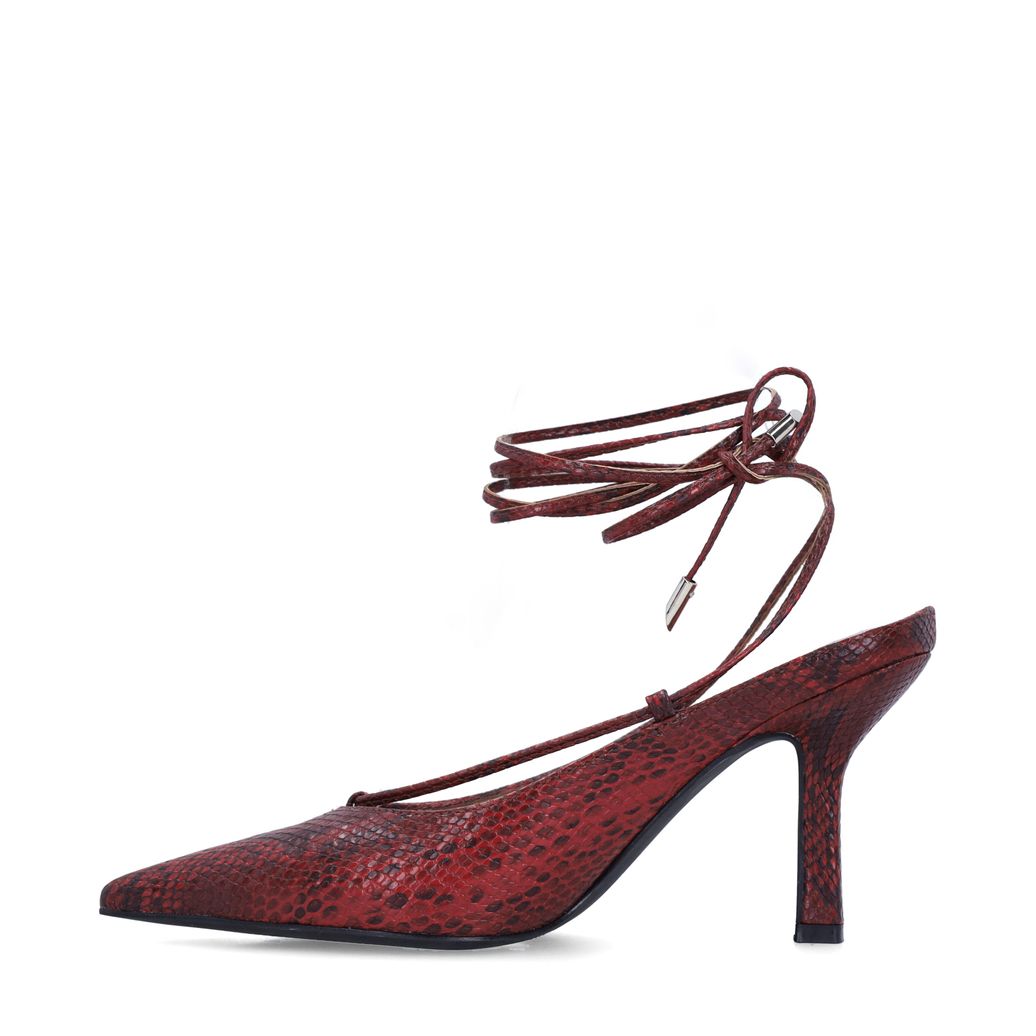Escarpins avec imprimé serpent - rouge