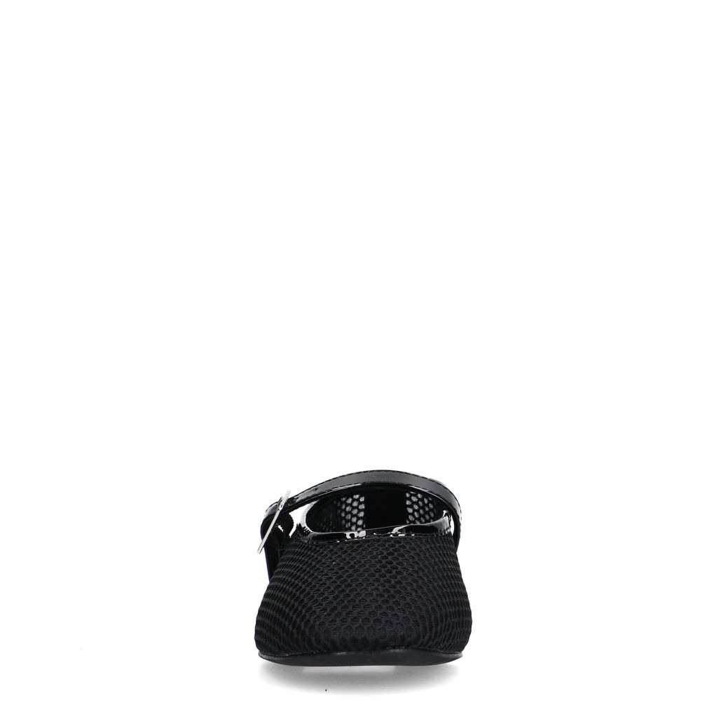 Ballerines résille avec boucle - noir