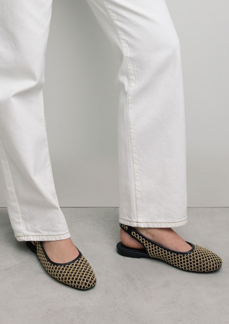 Slingbacks résille - beige