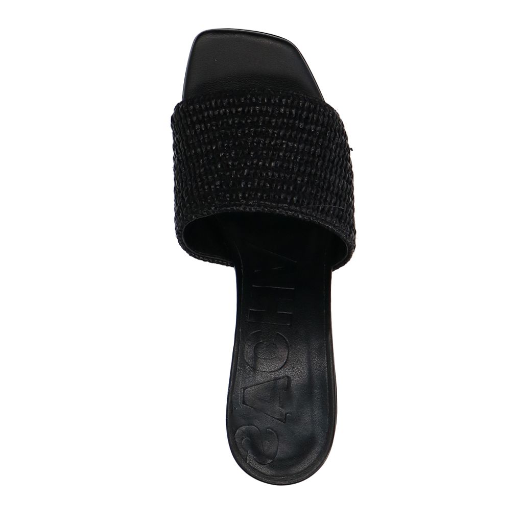 Schwarze Mules mit Blockabsatz