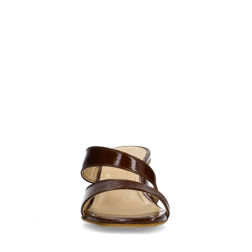 Bruine sandalen met blokhak