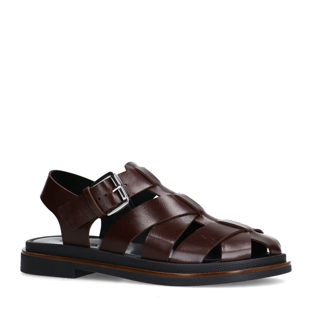 Sandales en cuir - marron foncé