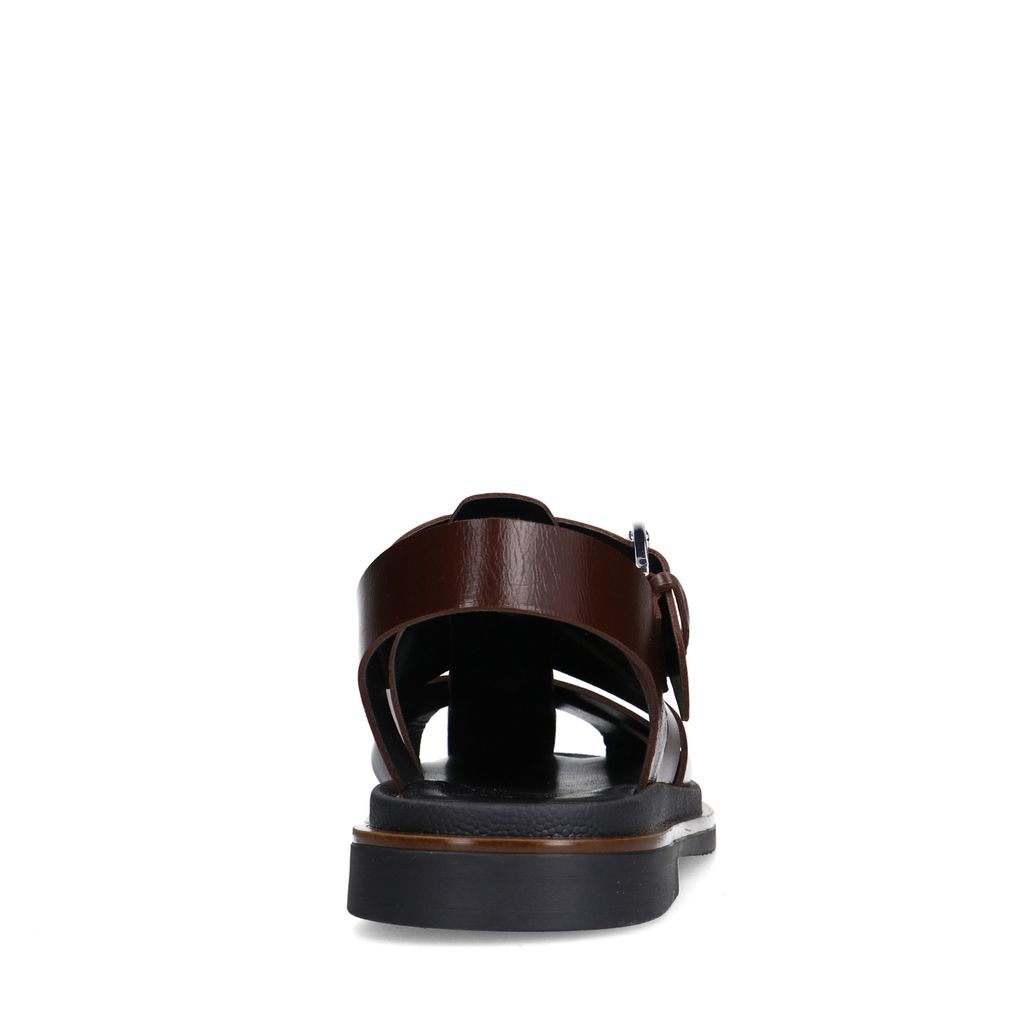 Sandales en cuir - marron foncé